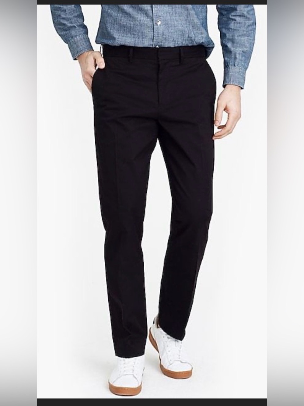 J. Crew Men’s Black Dress Pants - Flat Front Tailored